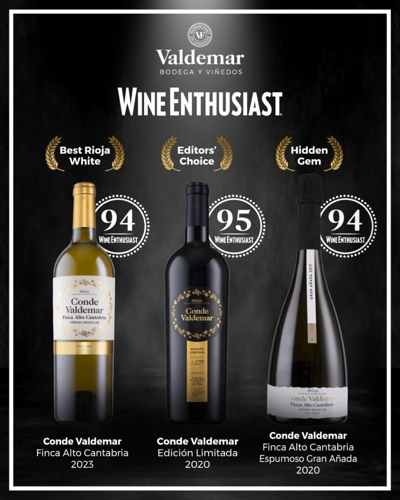 Wine Enthusiast refuerza el liderazgo de Bodegas Valdemar